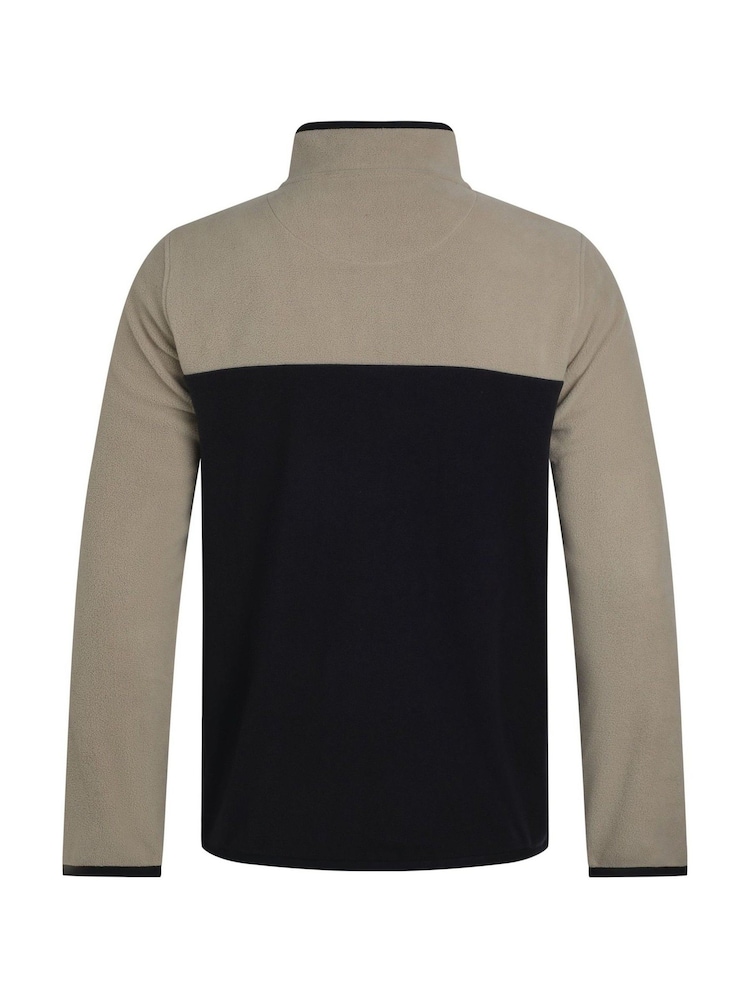 Weird Fish Black Tristan Colour Block Micro Fleece - Image 8 of 8