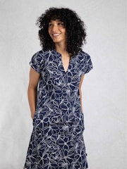 Weird Fish Sky Blue Suffolks 100% Cotton Printed Jersey Dress - Image 1 of 1