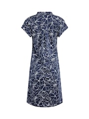 Weird Fish Sky Blue Suffolks 100% Cotton Printed Jersey Dress - Image 6 of 6