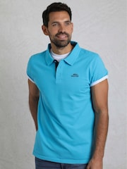 Weird Fish Blue Miles 100% Cotton Pique Polo Shirt - Image 2 of 6