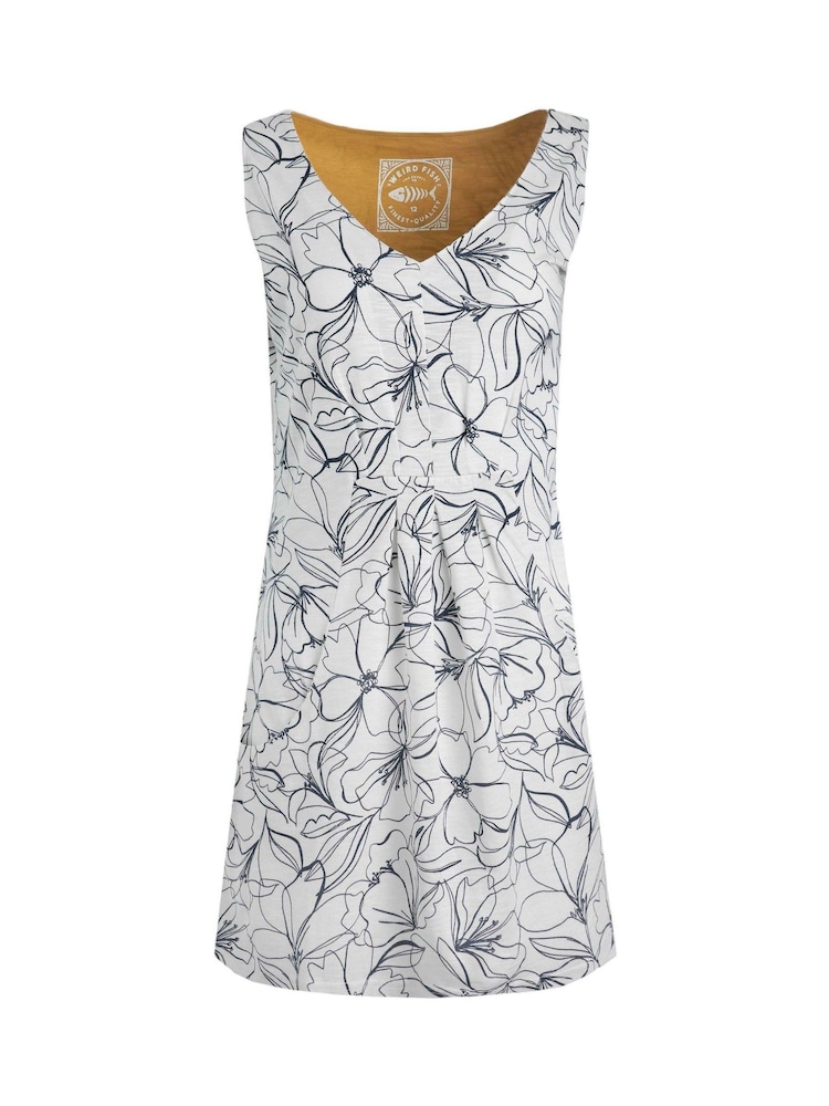 Weird Fish Cream Indus Printed Jersey Tunic - Image 6 of 6
