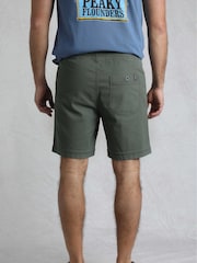Weird Fish Green Weston Relaxed Canvas 100% Cotton Shorts - Image 2 of 8