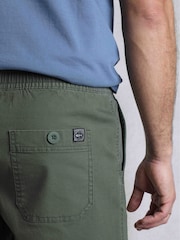 Weird Fish Green Weston Relaxed Canvas 100% Cotton Shorts - Image 6 of 8