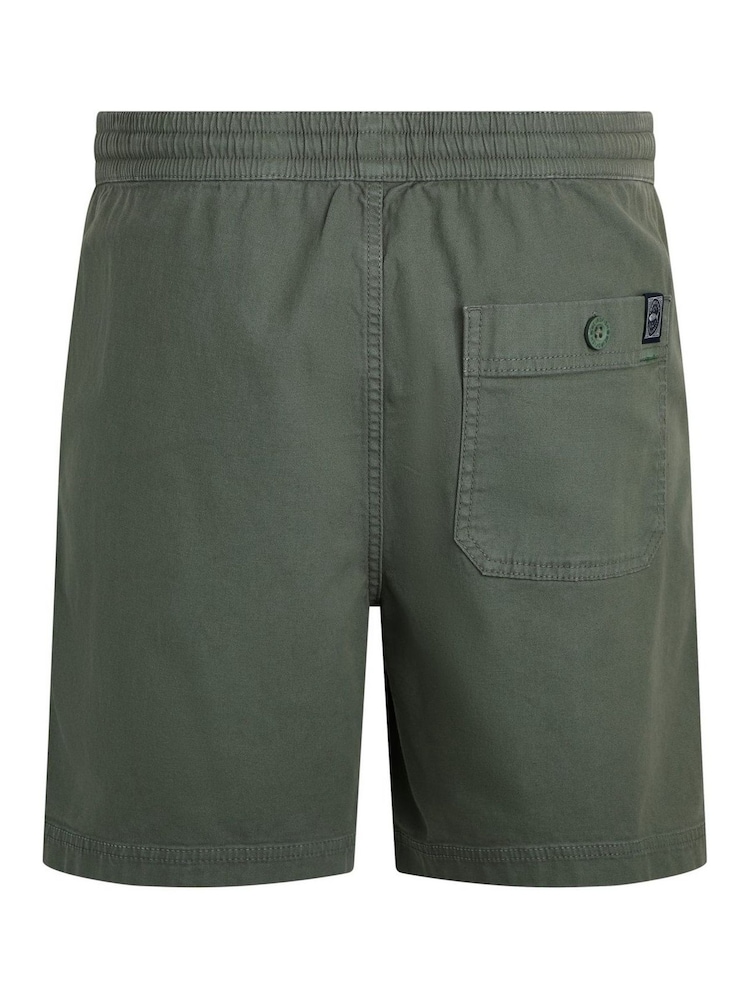 Weird Fish Green Weston Relaxed Canvas 100% Cotton Shorts - Image 8 of 8