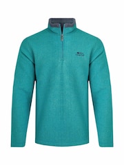 Weird Fish Light Green Newark Quarter Zip Grid Fleece - Image 8 of 9