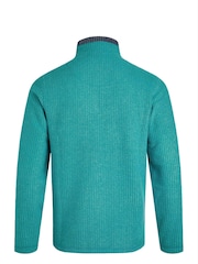 Weird Fish Light Green Newark Quarter Zip Grid Fleece - Image 9 of 9