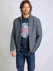 Weird Fish Blue Transom Full Zip Macaroni Jacket - Image 3 of 8