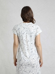 Weird Fish Cream Suffolks 100% Cotton Printed Jersey Dress - Image 2 of 9