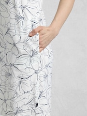 Weird Fish Cream Suffolks 100% Cotton Printed Jersey Dress - Image 7 of 9