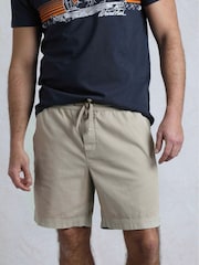 Weird Fish Cream Weston Relaxed Canvas 100% Cotton Shorts - Image 3 of 6