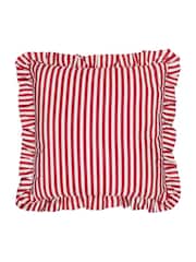 Wylder Candy Red Millie Ruffle Outdoor Polyester Cushion - Image 2 of 5