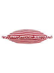 Wylder Candy Red Millie Ruffle Outdoor Polyester Cushion - Image 3 of 5