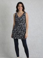 Weird Fish Blue Indus Printed Jersey Tunic - Image 1 of 5