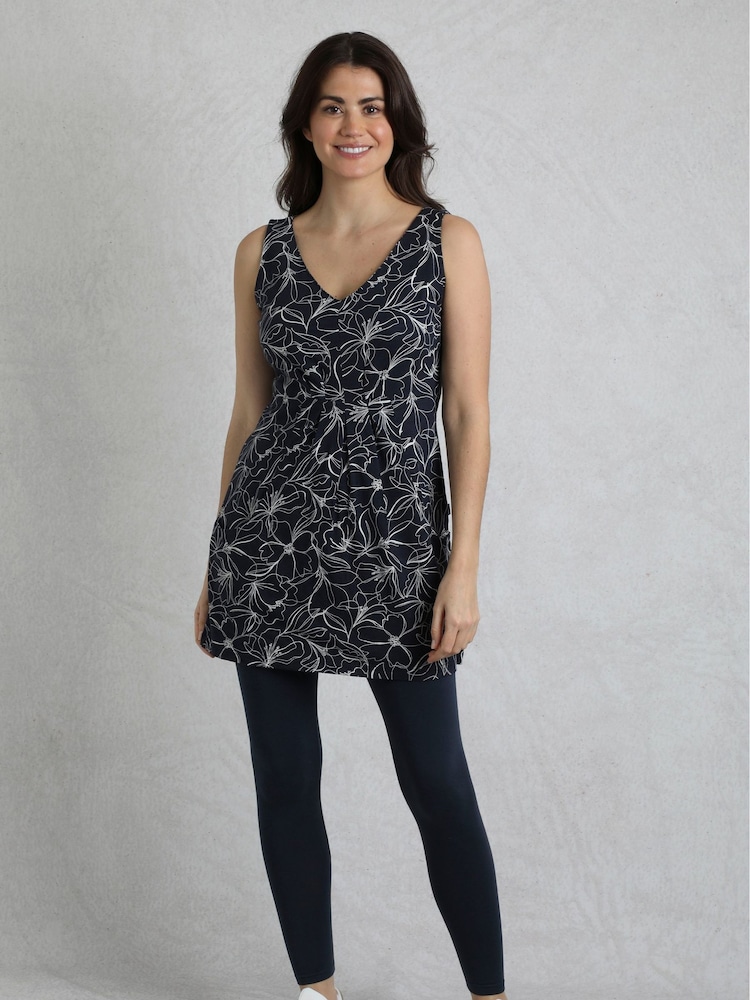 Weird Fish Blue Indus Printed Jersey Tunic - Image 1 of 5