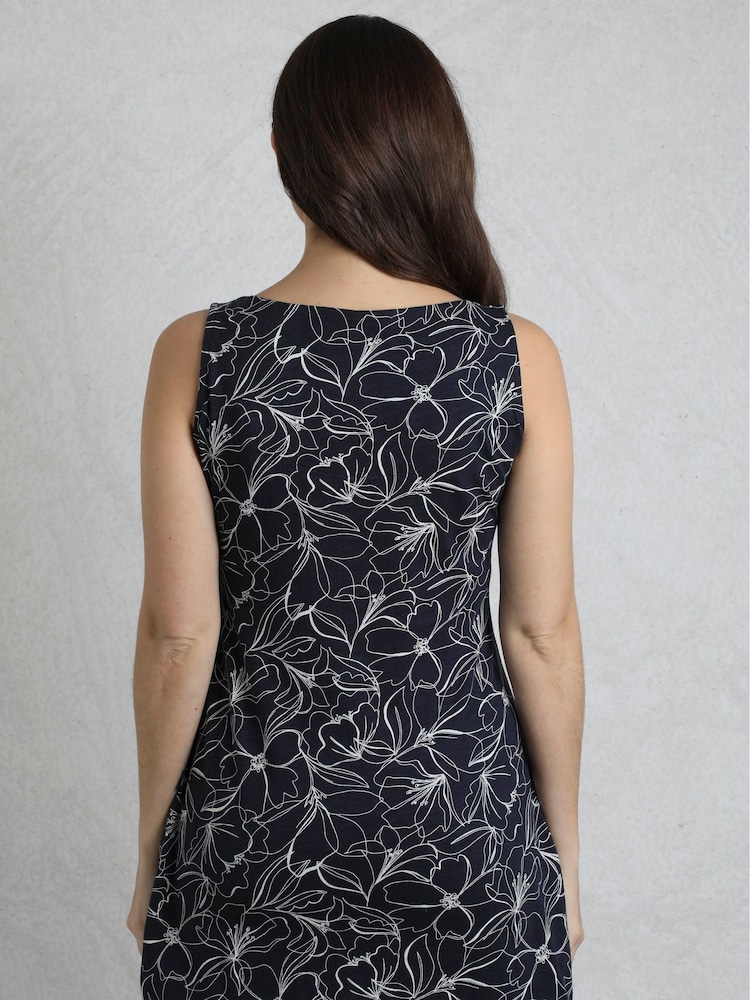 Weird Fish Blue Indus Printed Jersey Tunic - Image 2 of 5