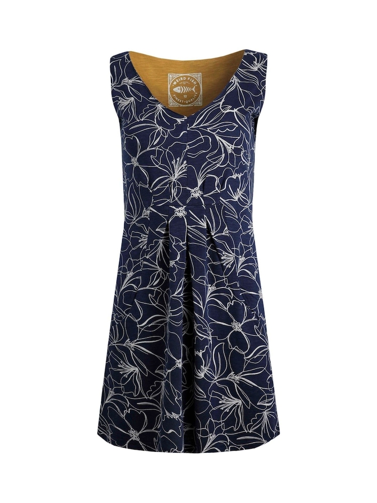 Weird Fish Blue Indus Printed Jersey Tunic - Image 5 of 5
