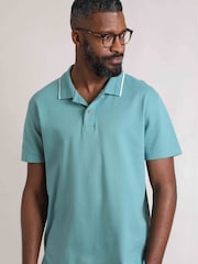 Weird Fish Powell 100% Cotton Textured Jersey Polo Shirt - Bild 1 von 8