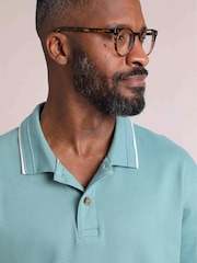 Weird Fish Powell 100% Cotton Textured Jersey Polo Shirt - Bild 4 von 8
