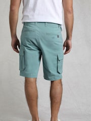 Weird Fish Blue Rigney Cargo Shorts - Image 2 of 8