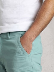 Weird Fish Blue Rigney Cargo Shorts - Image 5 of 8