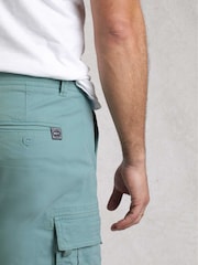 Weird Fish Blue Rigney Cargo Shorts - Image 6 of 8