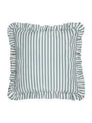 Wylder Duck Egg Blue Millie Ruffle Outdoor Polyester Cushion - Image 2 of 5