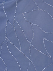 Adrianna Papell Blue Beaded Blouson Long Dress - Image 6 of 6