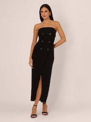 Adrianna by Adrianna Papell Knit Crepe Black Blazer Dress - Image 1 of 7