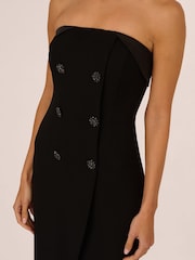 Adrianna by Adrianna Papell Knit Crepe Black Blazer Dress - Image 3 of 7