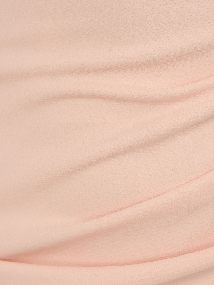 Adrianna Papell Pink Embellished Crepe Short Dress - Image 8 of 8