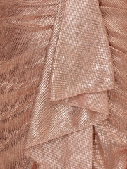Adrianna Papell Pink Metallic Foil Long Dress - Image 7 of 7