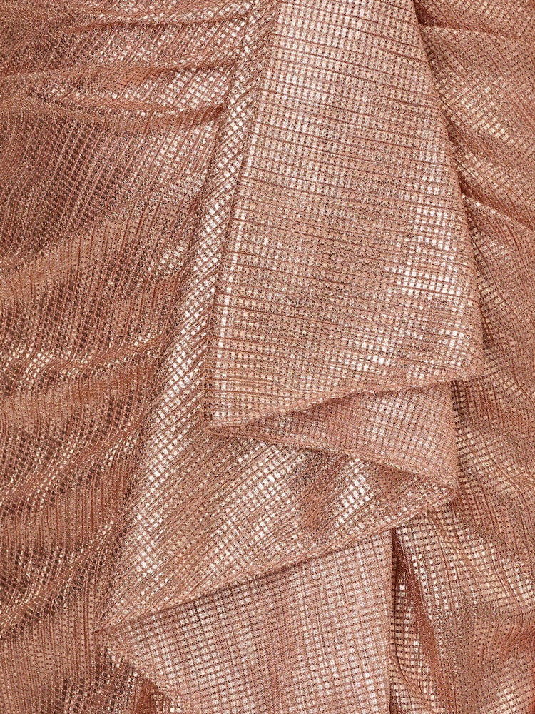 Adrianna Papell Pink Metallic Foil Long Dress - Bild 7 von 7 Adrianna Papell Pink Metallic Foil Long Dress - Bild 7 von 7