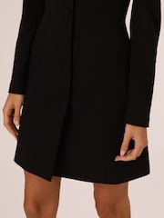 Adrianna by Adrianna Papell Knit Crepe Blazer Black Dress - Image 6 of 8