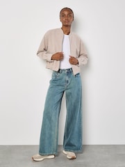 Apricot Natural Tailored Bomber Jacket - Image 2 of 5