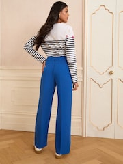 Love & Roses Cobalt Blue Wide Leg Trousers - Image 4 of 4