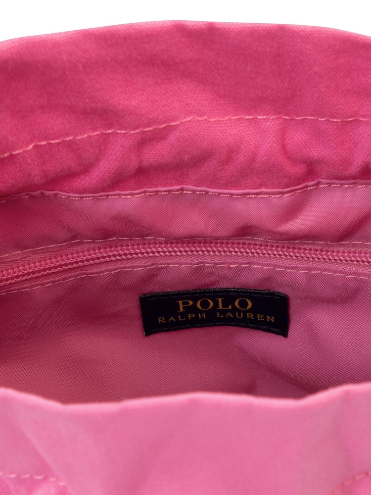 Polo Ralph Lauren Pink 100% Cotton Logo Shoulder Bag - Image 5 of 5