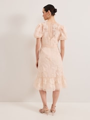 Phase Eight Pink Chrissie Embroidered Floral Print Wrap Dress - Image 3 of 7