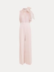 Phase Eight Pink Stephy Shimmer Tie Neck Jumpsuit - Image 7 of 7