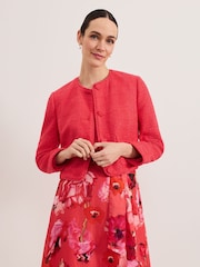 Phase Eight Pink Ripley Boucle Jacket - Image 1 of 6