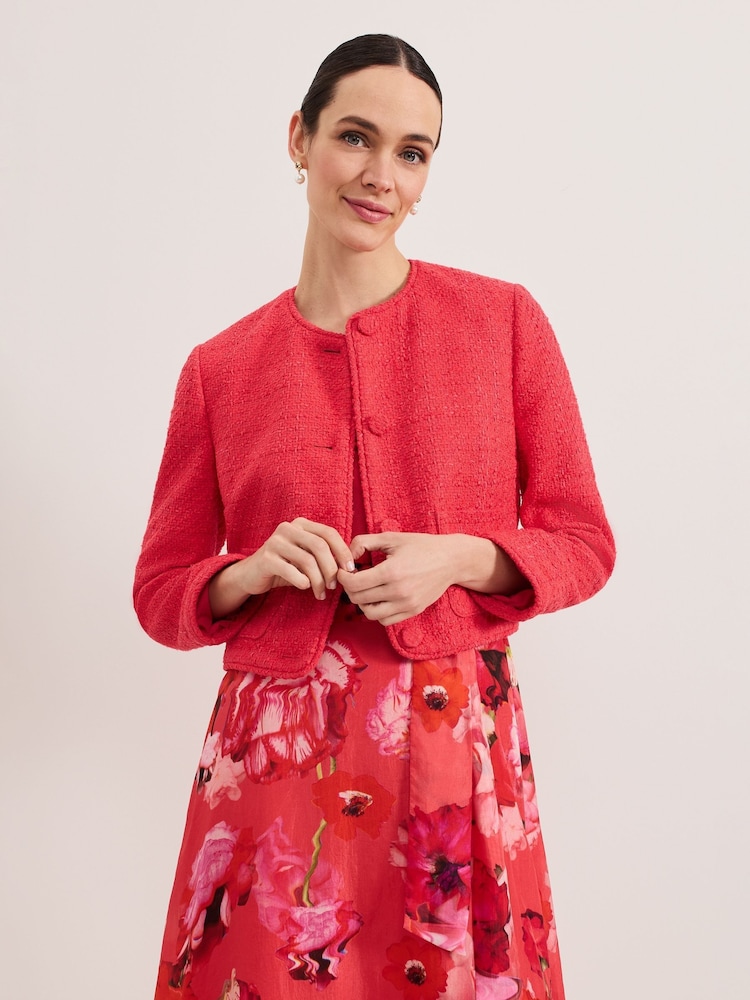 Phase Eight Pink Ripley Boucle Jacket - Image 1 of 6