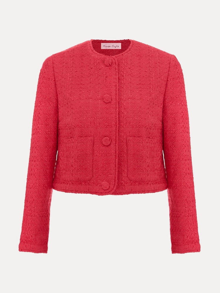 Phase Eight Pink Ripley Boucle Jacket - Image 6 of 6