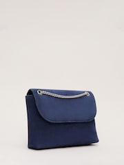 Phase Eight Blue Suede Clutch Bag - Image 2 of 7