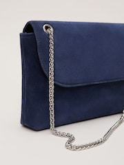 Phase Eight Blue Suede Clutch Bag - Image 3 of 7