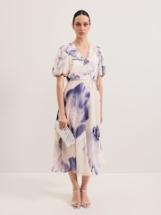 Phase Eight Cream Floral Lizzie Floral Midi Dress - Image 1 of 7