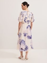 Phase Eight Cream Floral Lizzie Floral Midi Dress - Image 2 of 7