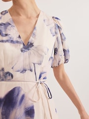 Phase Eight Cream Floral Lizzie Floral Midi Dress - Image 5 of 7