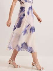 Phase Eight Cream Floral Lizzie Floral Midi Dress - Image 6 of 7