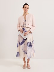 Phase Eight Cream Floral Lizzie Floral Midi Dress - Image 7 of 7
