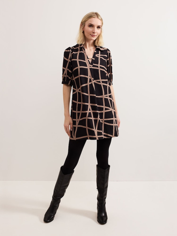 Phase Eight Natural Darlia Ribbon Tunic Dress - Image 3 of 7