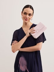 Phase Eight Pink Grosgrain Bow Clutch Bag - Image 7 of 7